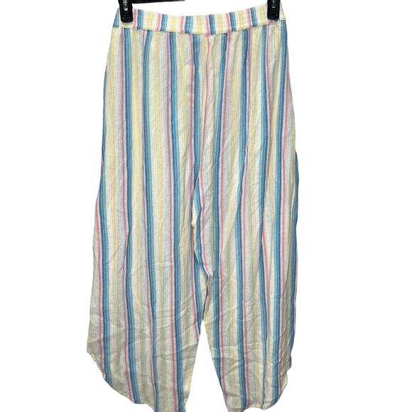 Jessica Simpson Womens Swim Cover Up Pants Size XL Striped White New Tie Belt - Picture 2 of 5